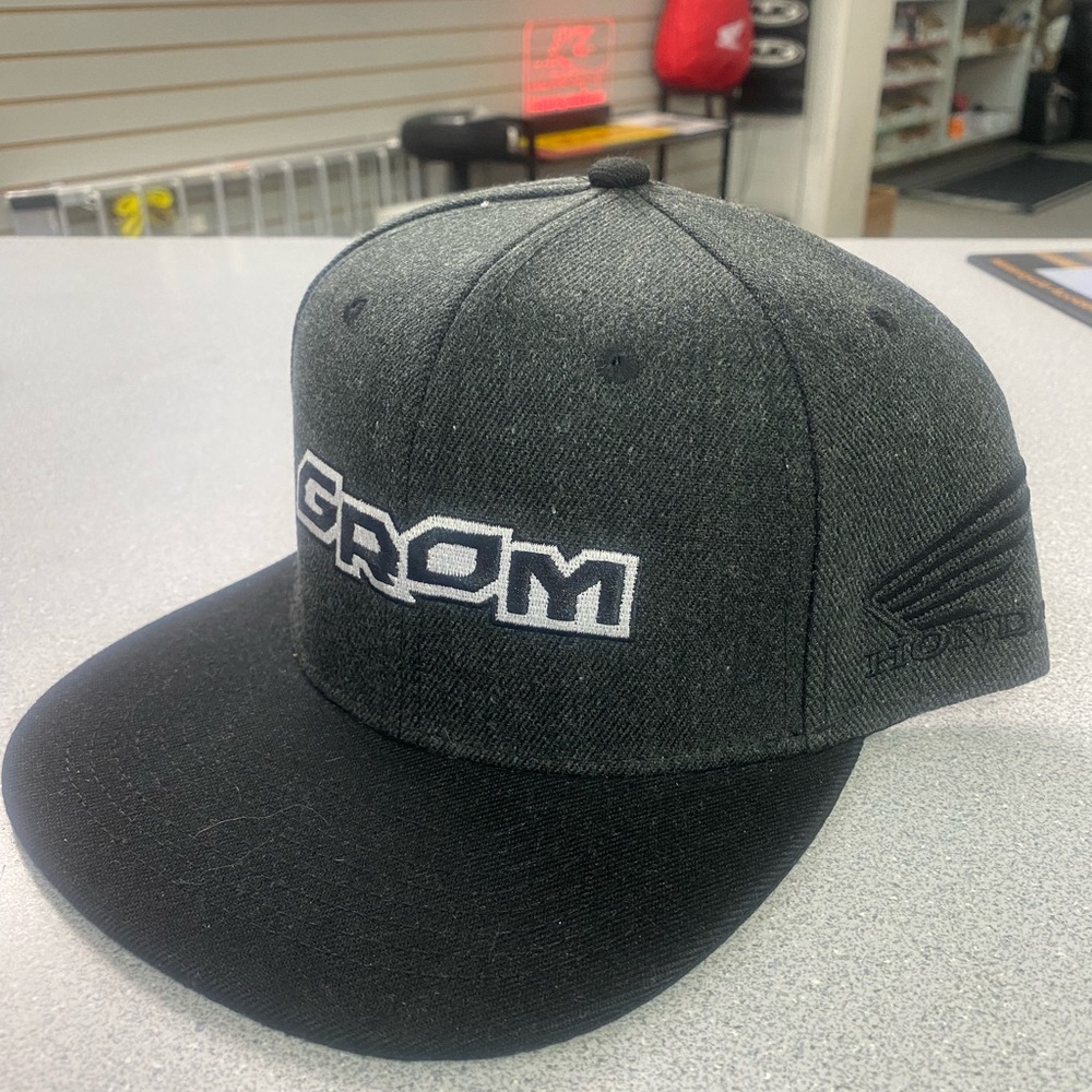 Black and Gray Honda GROM Snapback Hat